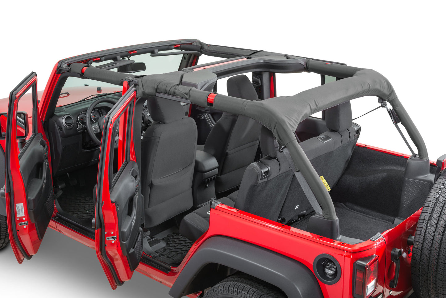 4X4 Roll Bar Covers for 07-18 Jeep Wrangler Unlimited JK BLK