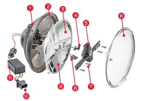 Gen II LED Headlights for 55-06 Jeep Wrangler TJ, Unlimited & CJ
