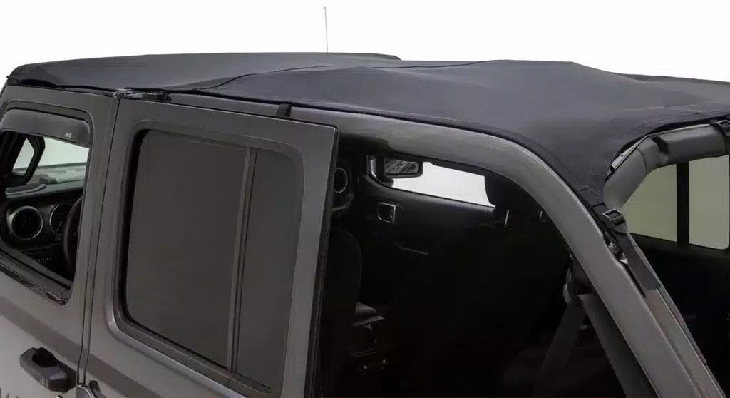 Rugged Ridge 13594.36 Savannah Brief Top in Black Diamond Sailcloth for 20-23 Jeep Gladiator JT