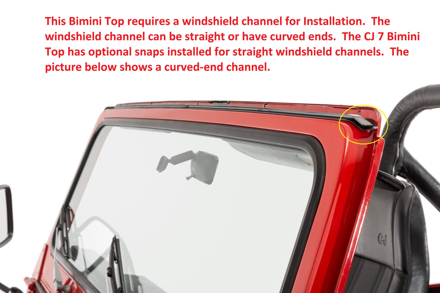 Strap Style Bimini Top in MasterTwill Fabric for 78-91 Wrangler YJ & Jeep CJ