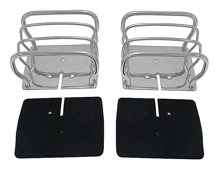 Euro Tail Light Guards for 81-06 Jeep CJ, Wrangler YJ, TJ and Unlimited Stainless Steel