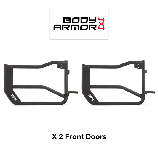 Body Armor JL-6154 Tube Doors Front Pair for 18-25 Jeep Wrangler JL & Gladiator JT