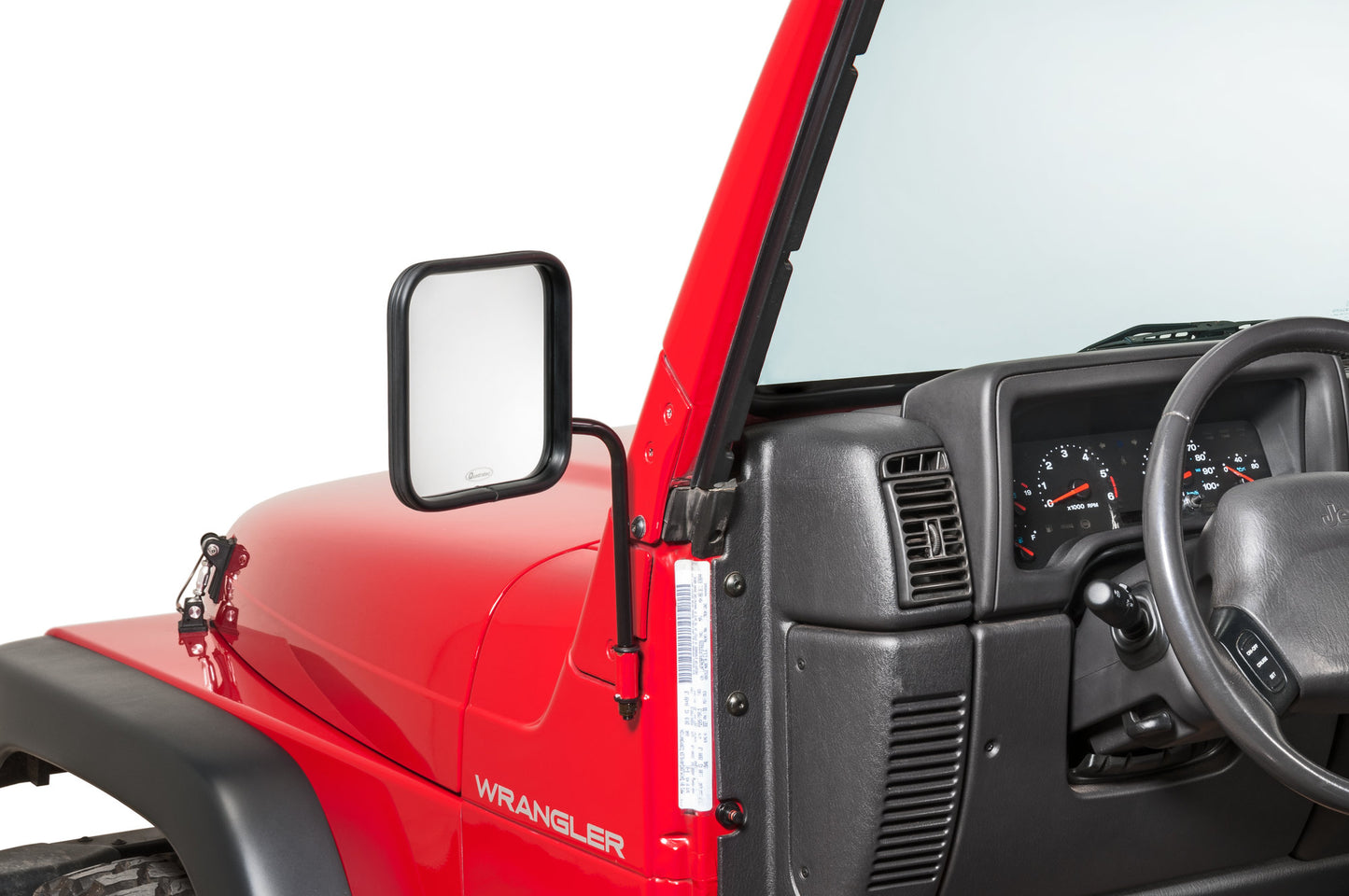 Adventure Mirrors with Square Head Pair for 76-24 Jeep Wrangler JL, JK, TJ, YJ, CJ & Gladiator JT