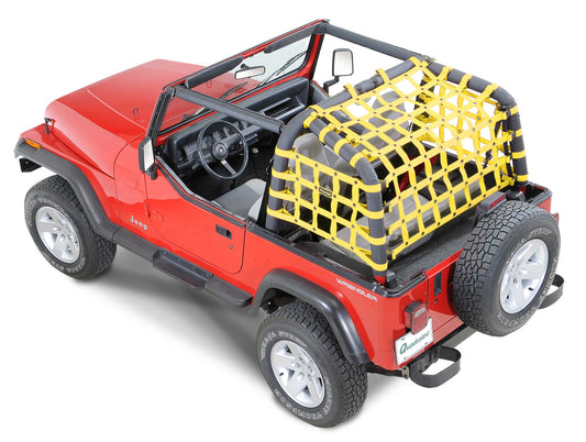 Dirty Dog 4x4 3-Piece Rear Netting Kit (92-95 Jeep Wrangler YJ) Yellow
