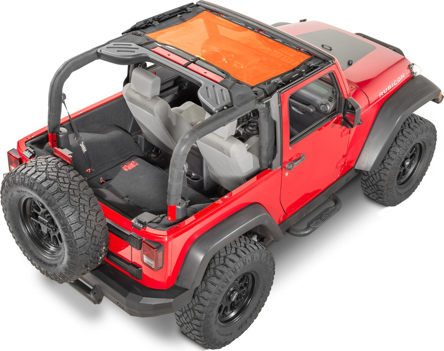 Dirtydog 4X4 Front Sun Screen for 07-18 Jeep Wrangler JK Orange