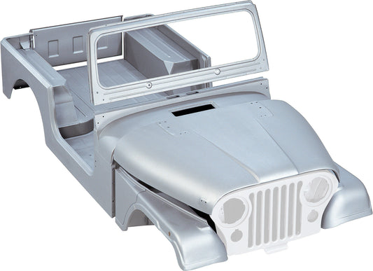 Steel Body Tub Kit with Hood, Fenders, Windshield & Tailgate for 76-86 Jeep CJ-7