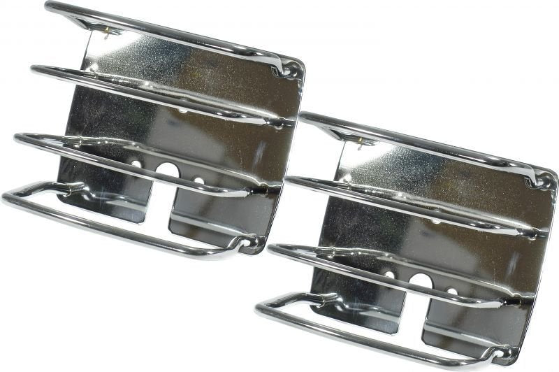 Rear Euro Tail Light Guards in Polished Stainless for 76-06 Jeep CJ and Wrangler YJ & TJ