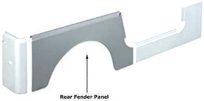 Steel Rear Fender Panel Replacement Passenger Side