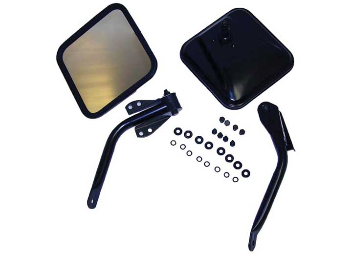 Front Windshield Mount Mirror Kit in Black