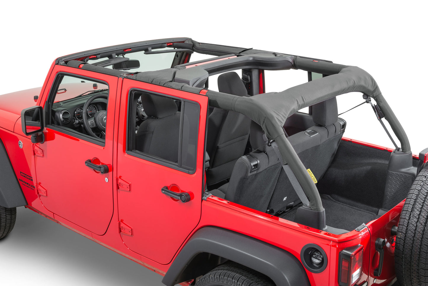 4X4 Roll Bar Covers for 07-18 Jeep Wrangler Unlimited JK BLK