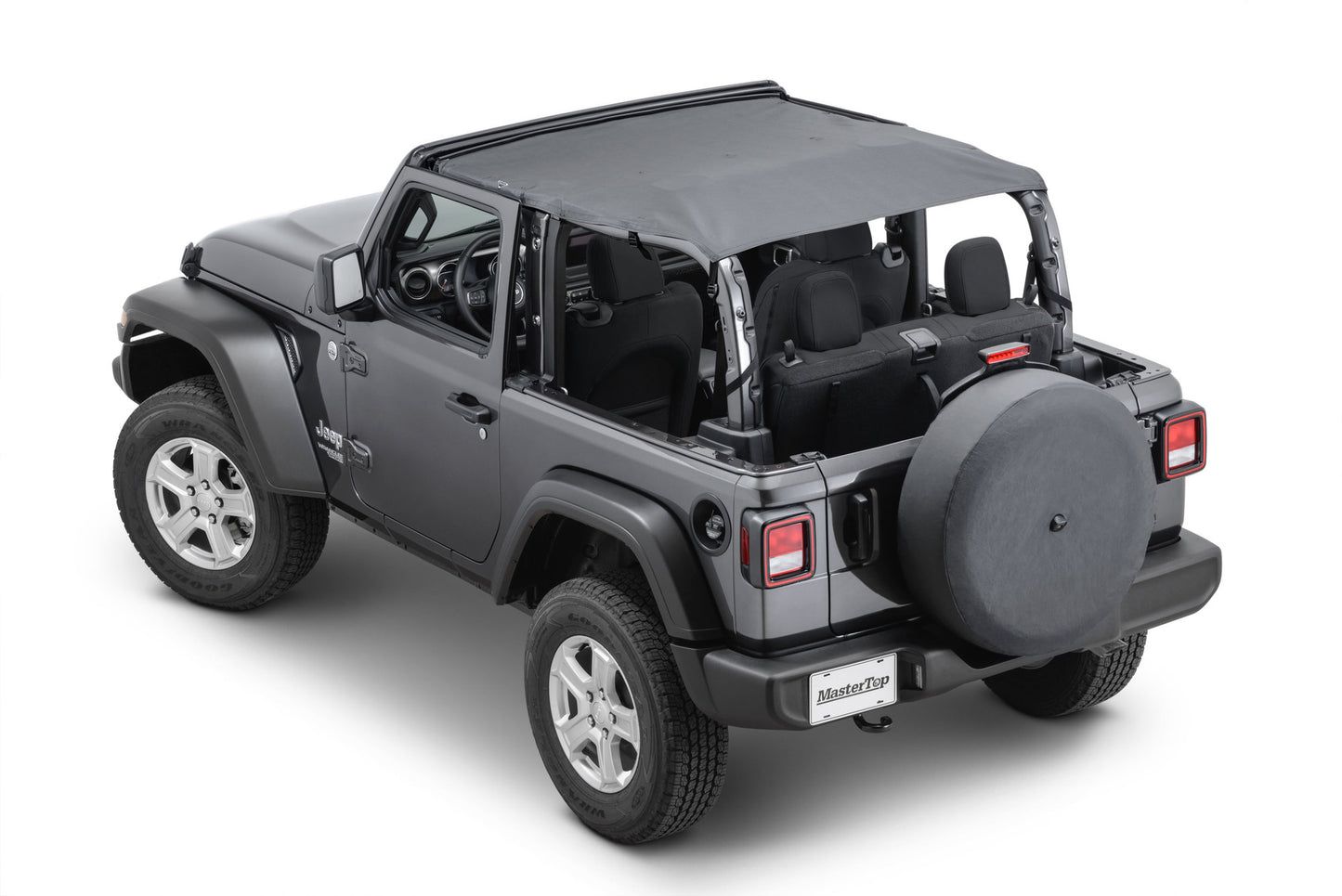 Bimini Top Plus In Black Diamond for 18-23 Jeep Wrangler JL 2-Door