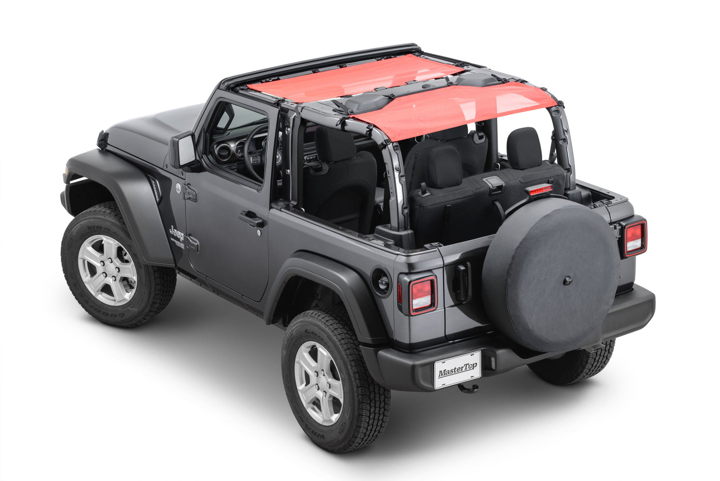 ShadeMaker Freedom Mesh Bimini Top Plus for 18-23 Jeep Wrangler JL 2-Door Red