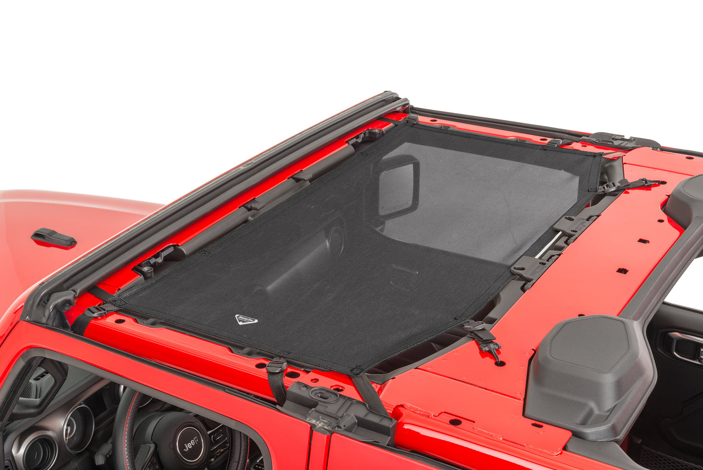 ShadeMaker Freedom Mesh Bimini Top Plus for 18-23 Jeep Wrangler JL Unlimited Black /Red