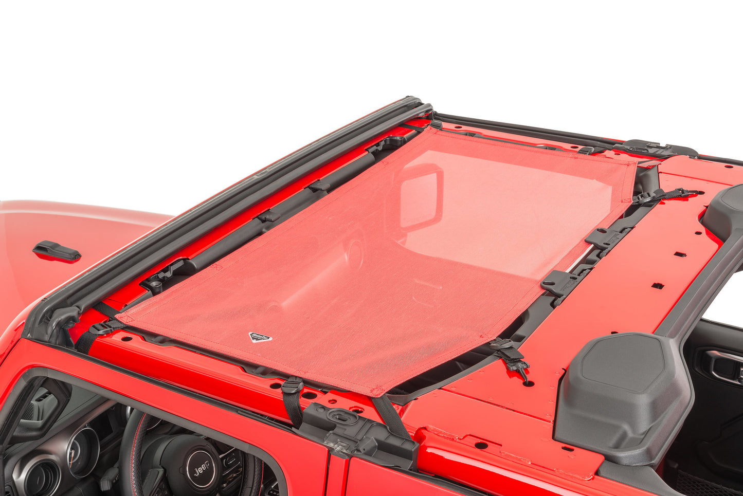 ShadeMaker Freedom Mesh Bimini Top Plus for 18-23 Jeep Wrangler JL 2-Door Red