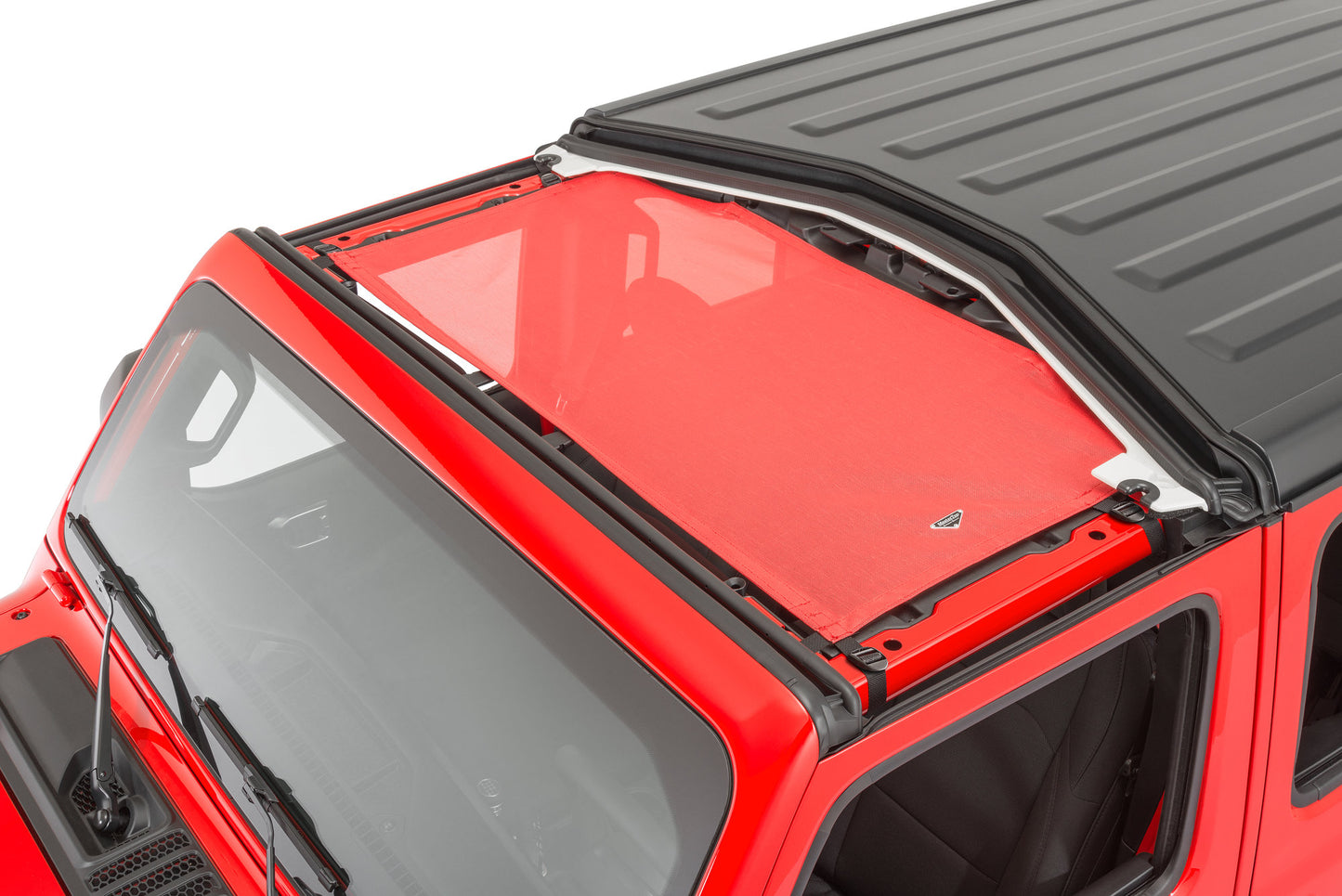 ShadeMaker Freedom Mesh Bimini Top Plus for 18-23 Jeep Wrangler JL Unlimited Black /Red