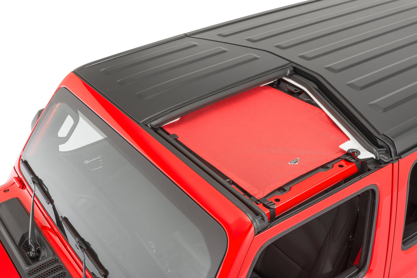 ShadeMaker Freedom Mesh Bimini Top Plus for 18-23 Jeep Wrangler JL Unlimited Black /Red