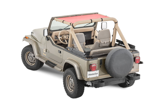 ShadeMaker Mesh Bimini Top for 87-95 Jeep Wrangler YJ  Red