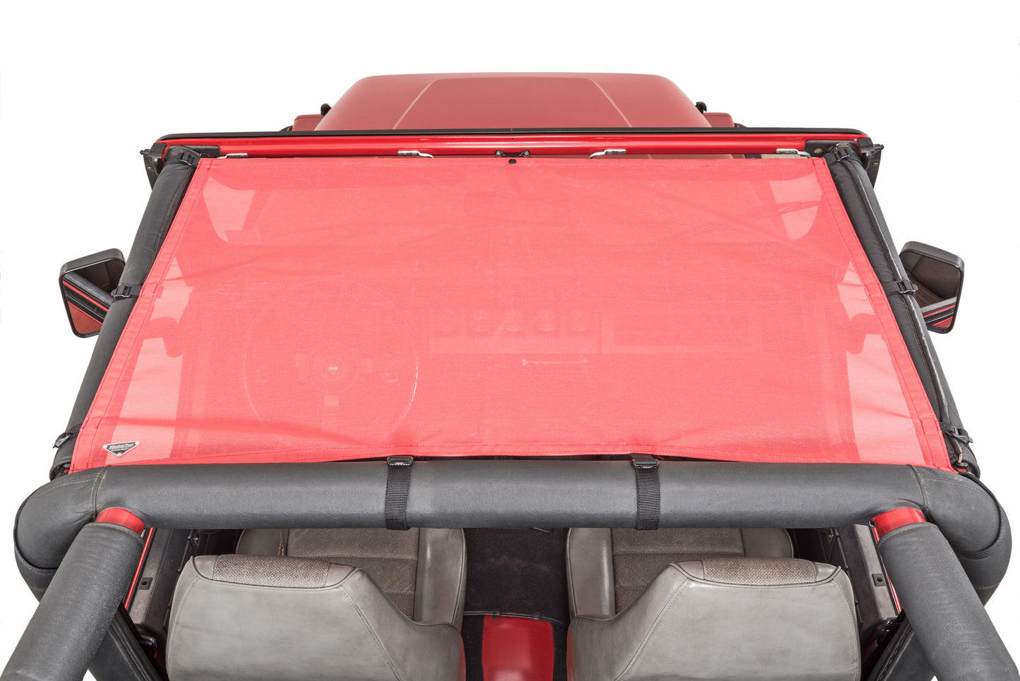 ShadeMaker Mesh Bimini Top for 87-95 Jeep Wrangler YJ  Red