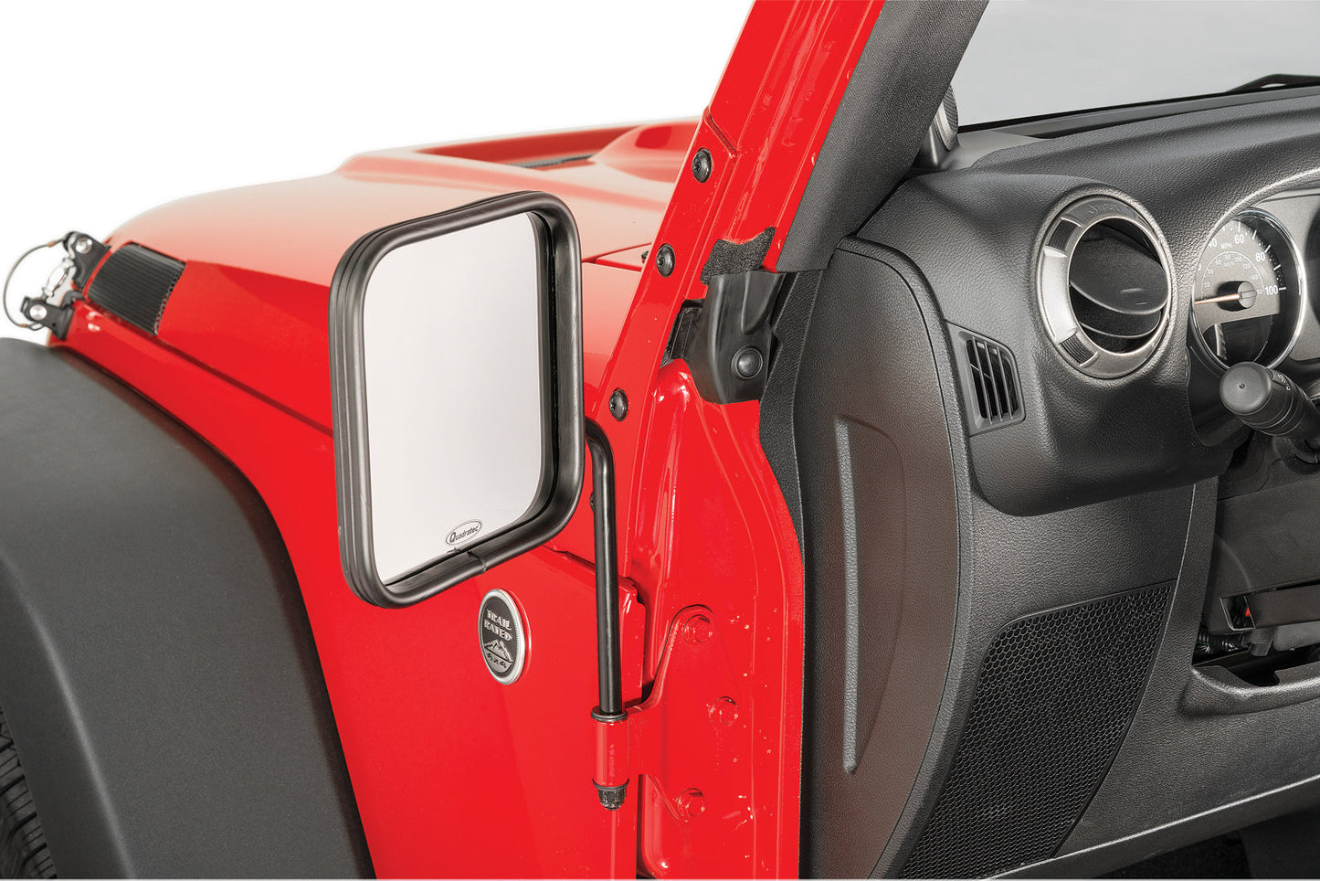 Adventure Mirrors with Square Head Pair for 76-24 Jeep Wrangler JL, JK, TJ, YJ, CJ & Gladiator JT