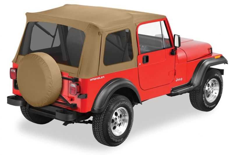 Complete Soft Top Kit with Tinted Windows for 76-95 Jeep CJ7 and YJ equipped with Full Steel Doors