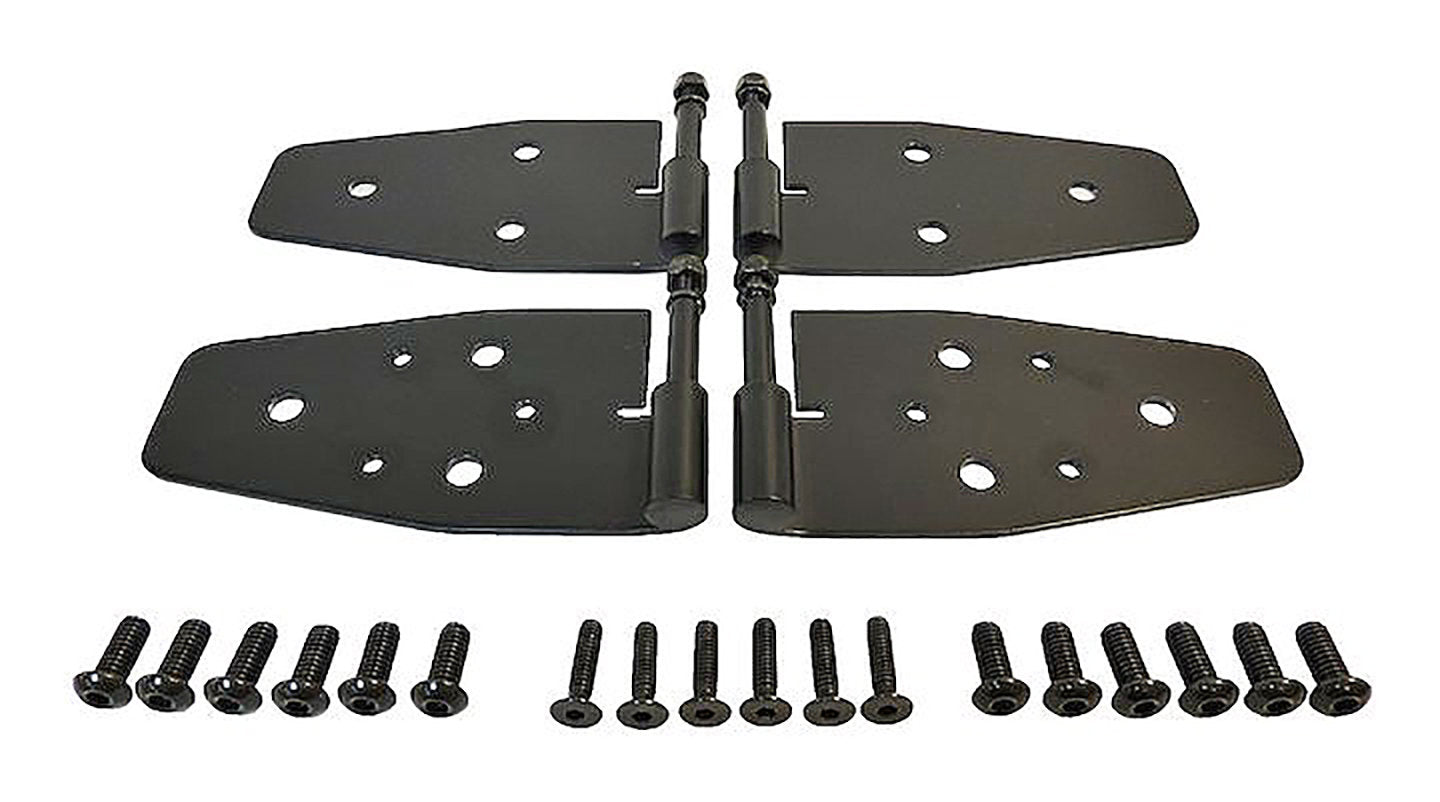 Black Stainless Steel Door Hinge Set for 88-06 Jeep Wrangler YJ, TJ & Unlimited