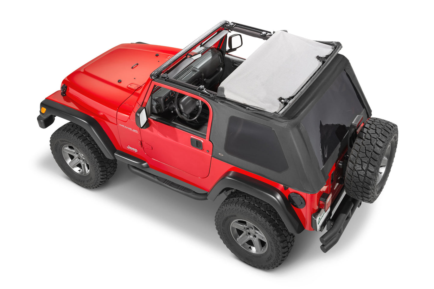 Adventure Top Fastback Conversion Soft Top in Black Denim for 97-06 Jeep Wrangler TJ