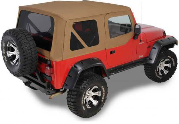 Replacement Soft Top with Upper Doors & Tinted Rear Windows in Spice