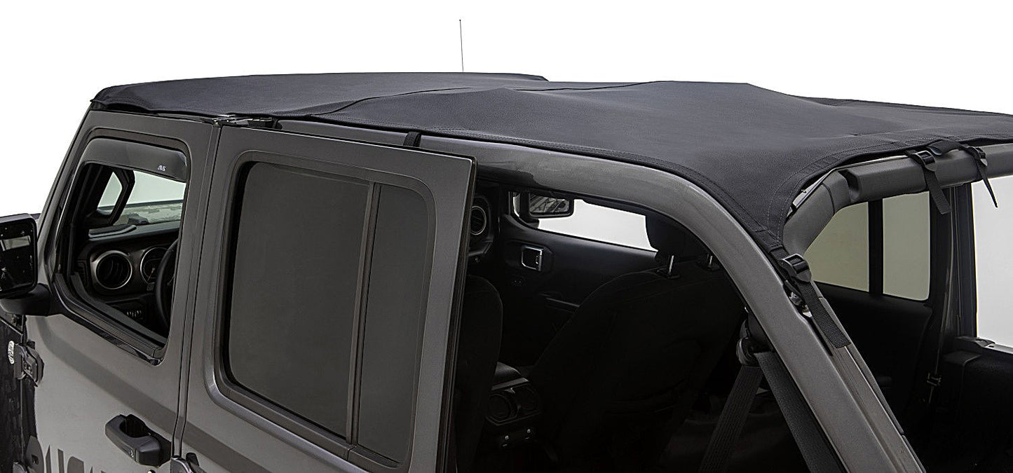 Savannah Brief Top in Black Diamond Sailcloth for 18-23 Jeep Wrangler JL Unlimited 4-Door