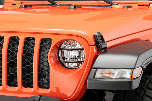 Euro Style Headlight Guards for 18-21 Jeep Wrangler JL & 20-21 Gladiator JT